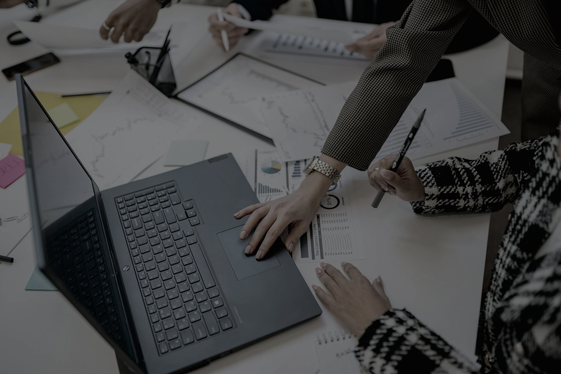 Commercial team reviewing AI-era revenue growth and pipeline data