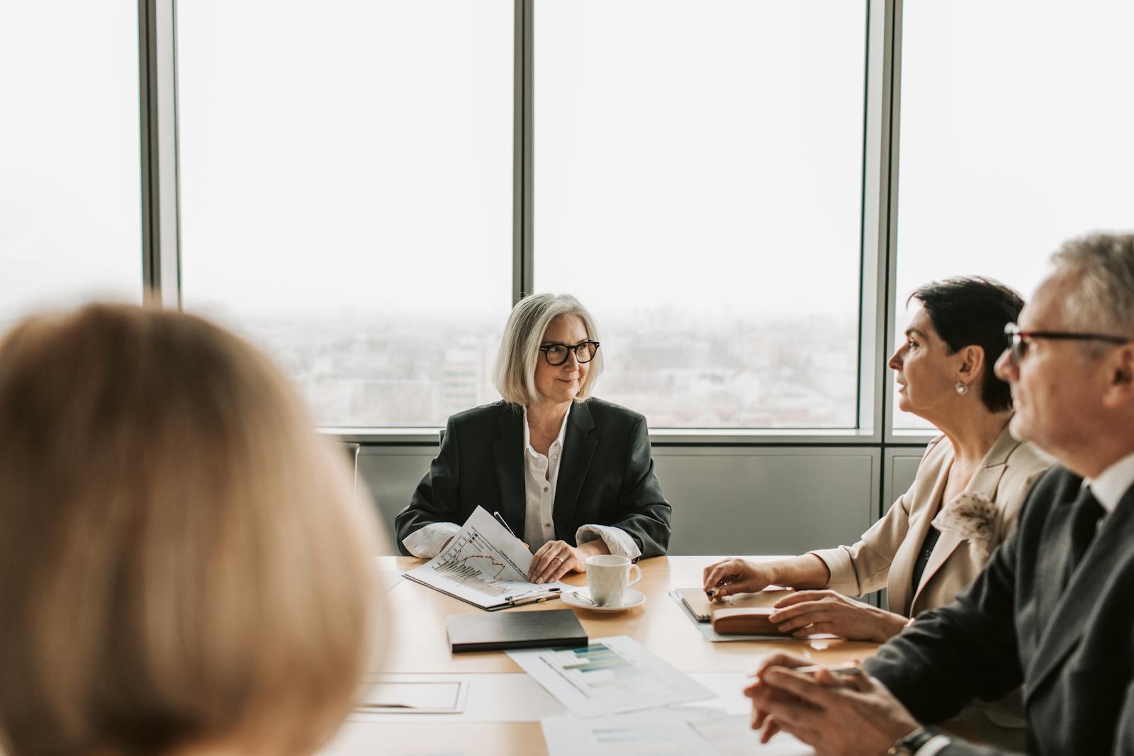 Commercial leaders in an advisory meeting